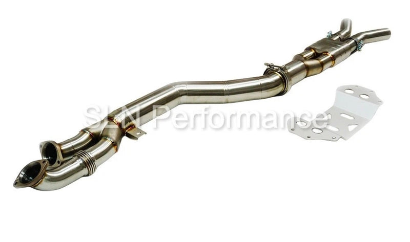 Load image into Gallery viewer, SLN BMW S58 M3 G80 M4 G82 &amp; X3M X4M LCI 4.0" Resonated Single Mid Pipe
