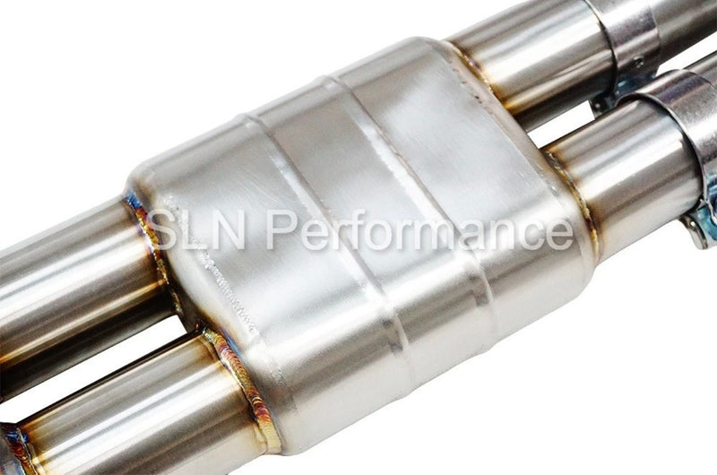 Load image into Gallery viewer, SLN BMW S58 M3 G80 M4 G82 &amp; X3M X4M LCI 4.0" Resonated Single Mid Pipe
