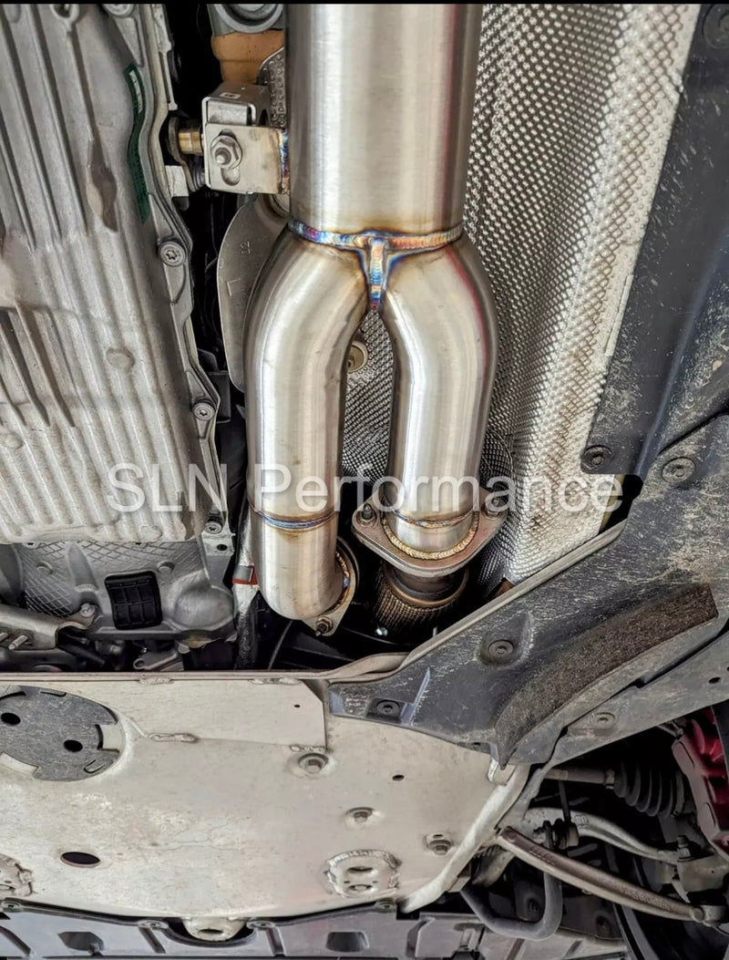 Load image into Gallery viewer, SLN Single Mid Pipe with Under-Brace - S58 M3 G80 M4 G82
