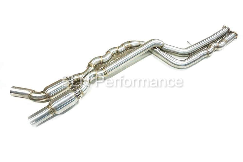 Load image into Gallery viewer, SLN BMW S55 M2C Equal Length Resonated Mid Pipe with underbrace
