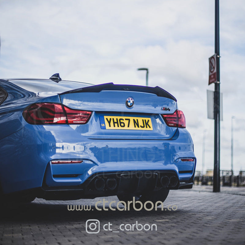 Load image into Gallery viewer, BMW M3/M4 (F80 F82 F83) CARBON FIBRE DIFFUSER - V-STYLE - CT Carbon
