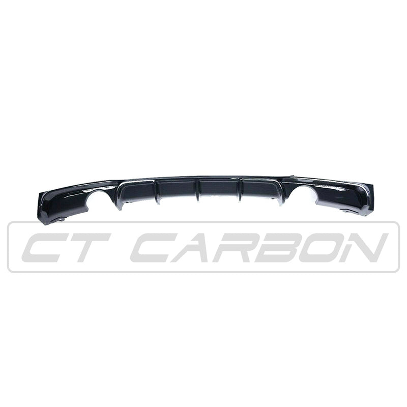 Load image into Gallery viewer, BMW 3 SERIES F30 GLOSS BLACK DUAL EXHAUST DIFFUSER - MP STYLE - BLAK BY CT CARBON
