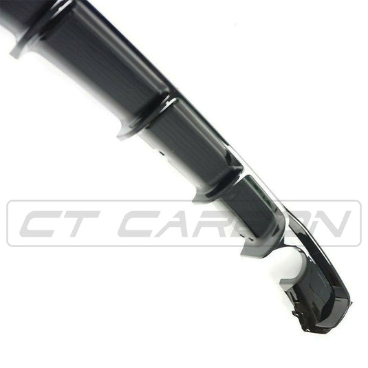 BMW 3 SERIES F30 GLOSS BLACK DUAL EXHAUST DIFFUSER - MP STYLE - BLAK BY CT CARBON