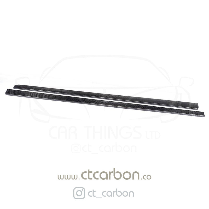 Load image into Gallery viewer, MERCEDES W204 C63 CARBON FIBRE SIDE SKIRTS - CT Carbon
