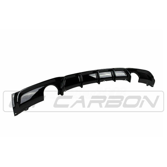 BMW 3 SERIES F30 GLOSS BLACK DUAL EXHAUST DIFFUSER - MP STYLE - BLAK BY CT CARBON