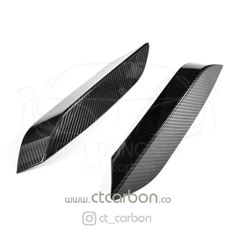 Load image into Gallery viewer, BMW M3/M4 (F80 F82 F83) UPPER FRONT CARBON FIBRE CANARDS - CT Carbon
