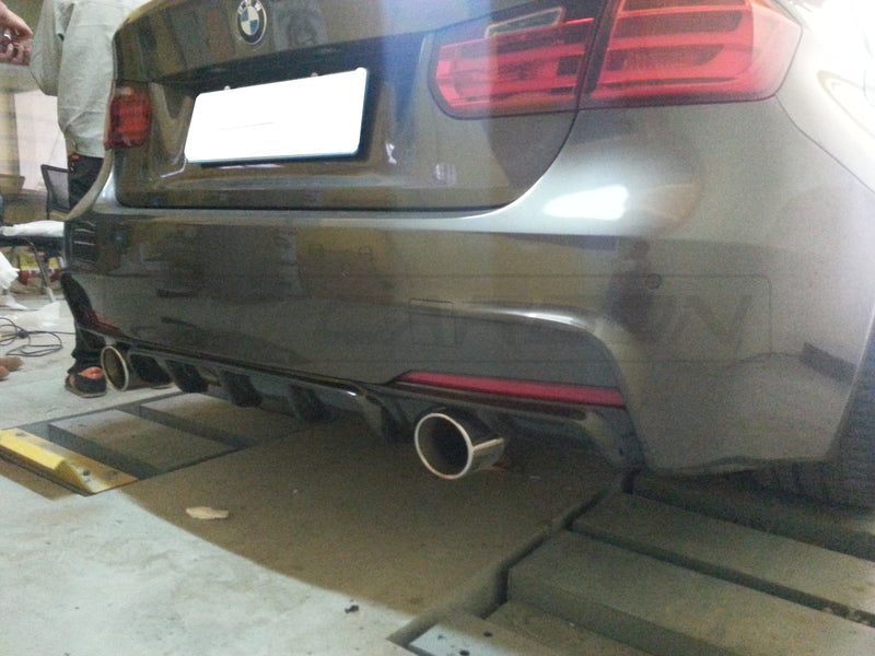 Load image into Gallery viewer, BMW F30 3 SERIES CARBON FIBRE DIFFUSER - MP STYLE - DUAL EXHAUST
