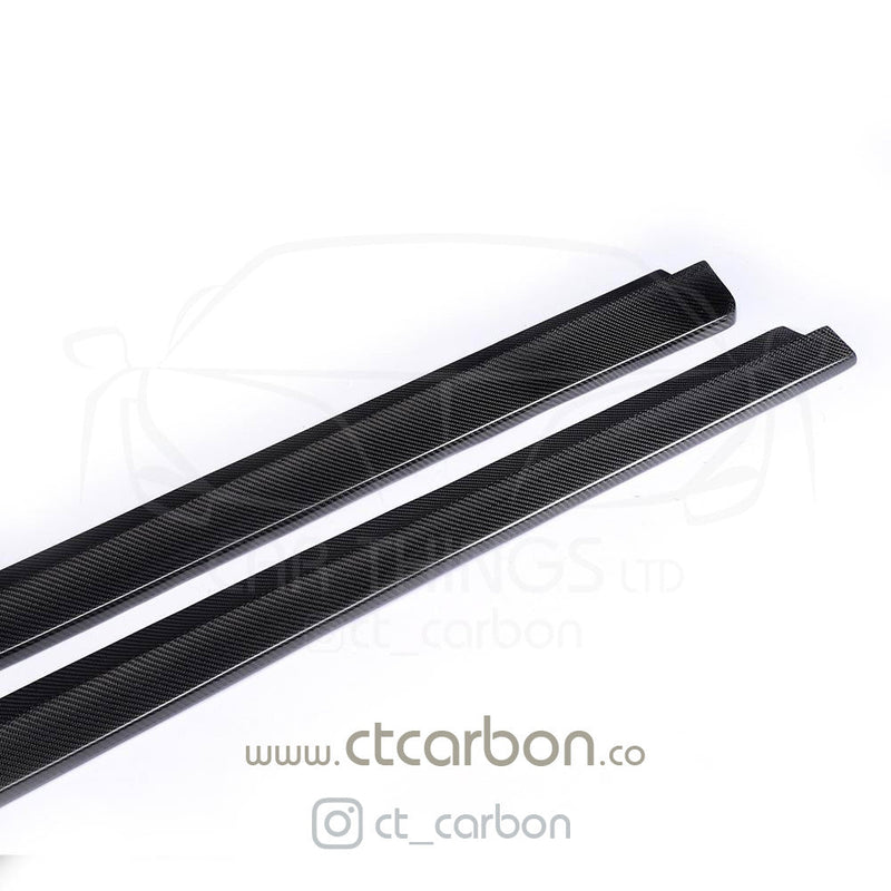 Load image into Gallery viewer, MERCEDES W204 C63 CARBON FIBRE SIDE SKIRTS - CT Carbon
