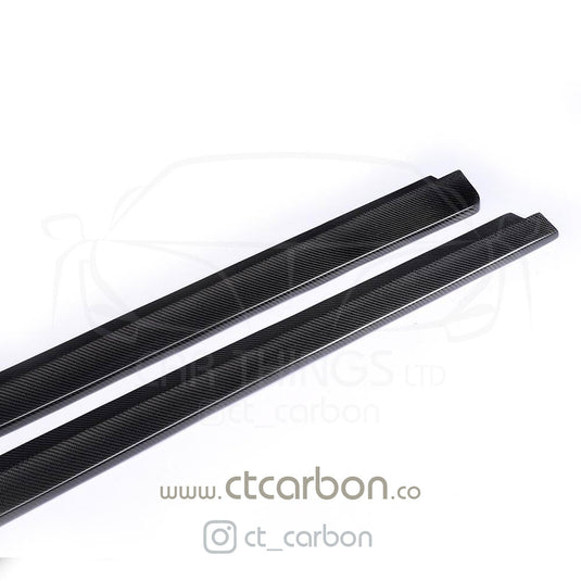 MERCEDES W204 C63 CARBON FIBRE SIDE SKIRTS - CT Carbon