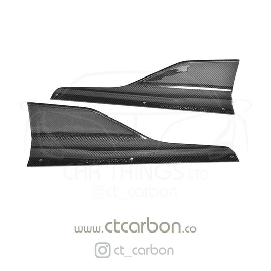 BMW M2 / M2C F87 CARBON FIBRE SIDE SKIRTS - MP STYLE - CT Carbon