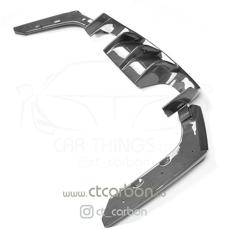 Load image into Gallery viewer, BMW M3/M4 (F80 F82 F83) CARBON FIBRE DIFFUSER - V-STYLE - CT Carbon
