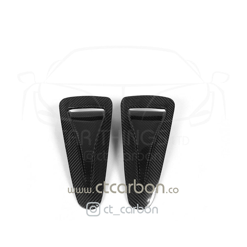 Load image into Gallery viewer, NISSAN GTR R35 CARBON FIBRE BONNET HOOD SCOOPS - CT Carbon
