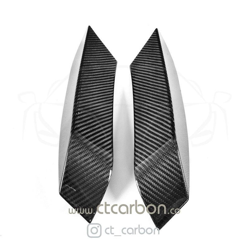 Load image into Gallery viewer, BMW M3/M4 (F80 F82 F83) UPPER FRONT CARBON FIBRE CANARDS - CT Carbon
