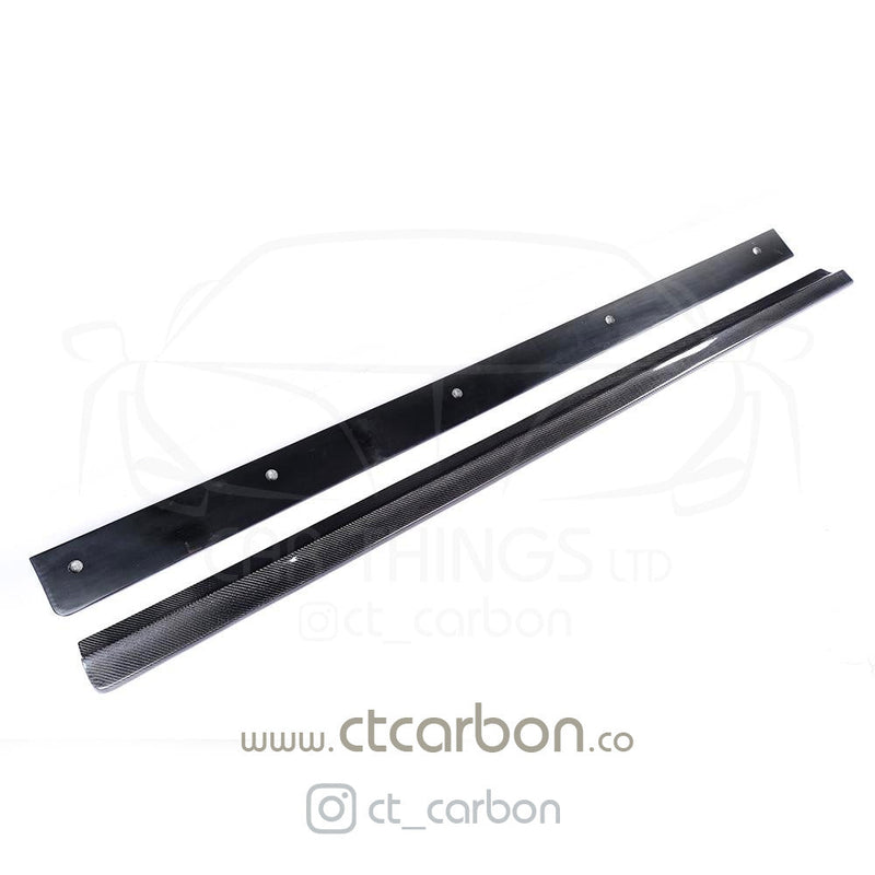 Load image into Gallery viewer, MERCEDES W204 C63 CARBON FIBRE SIDE SKIRTS - CT Carbon
