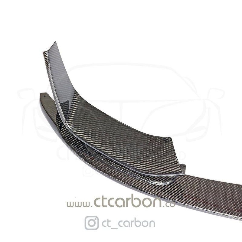 Load image into Gallery viewer, BMW M3/M4 (F80 F82 F83) CARBON FIBRE SPLITTER (3 PIECE) - MP STYLE - CT Carbon
