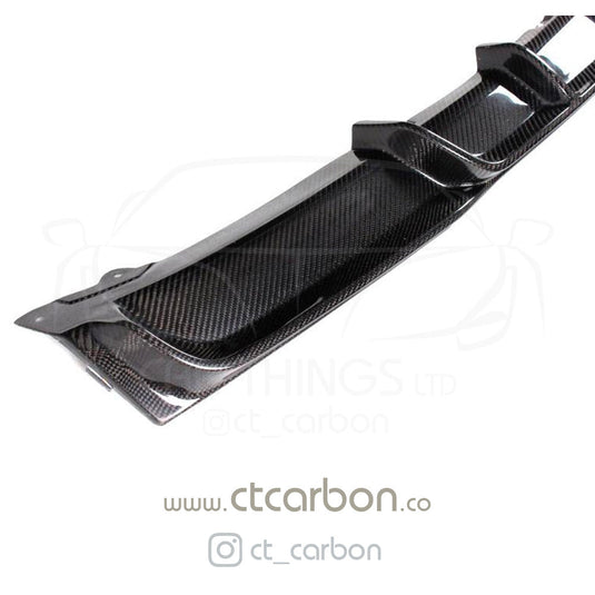 BMW F30 3 SERIES CARBON FIBRE DIFFUSER - MP STYLE - SINGLE EXHAUST - CT Carbon