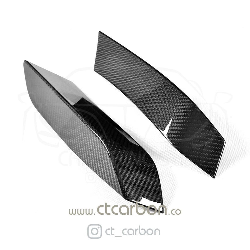 Load image into Gallery viewer, BMW M3/M4 (F80 F82 F83) UPPER FRONT CARBON FIBRE CANARDS - CT Carbon
