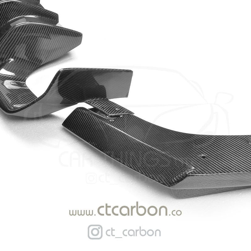 Load image into Gallery viewer, BMW M3/M4 (F80 F82 F83) CARBON FIBRE DIFFUSER - V-STYLE - CT Carbon
