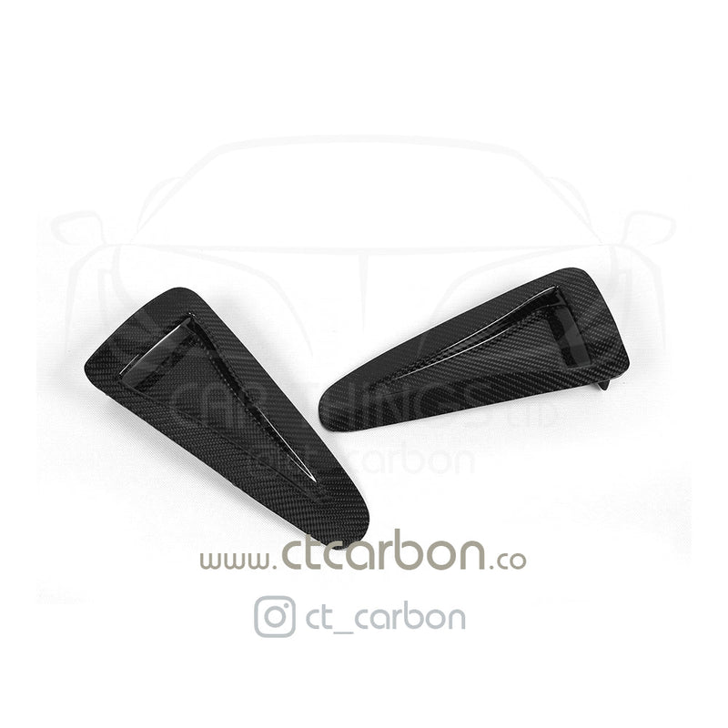 Load image into Gallery viewer, NISSAN GTR R35 CARBON FIBRE BONNET HOOD SCOOPS - CT Carbon

