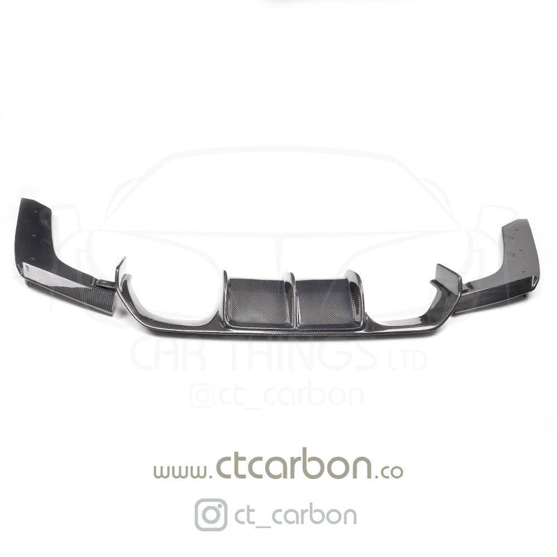 Load image into Gallery viewer, BMW M3/M4 (F80 F82 F83) CARBON FIBRE DIFFUSER - V-STYLE - CT Carbon
