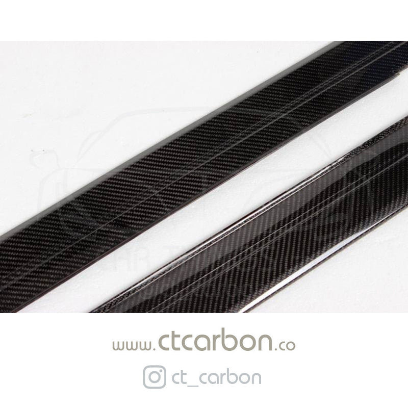 Load image into Gallery viewer, BMW F30 3 SERIES CARBON FIBRE SIDE SKIRTS - MP STYLE - CT Carbon
