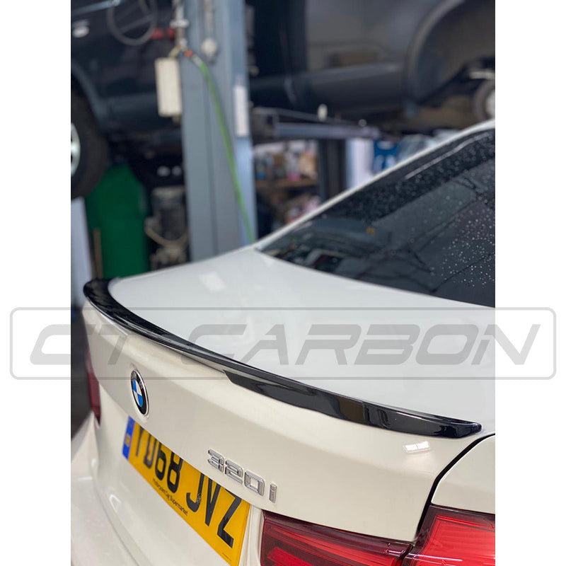 Load image into Gallery viewer, BMW 3 SERIES F30 GLOSS BLACK SPOILER - MP STYLE - BLAK BY CT CARBON
