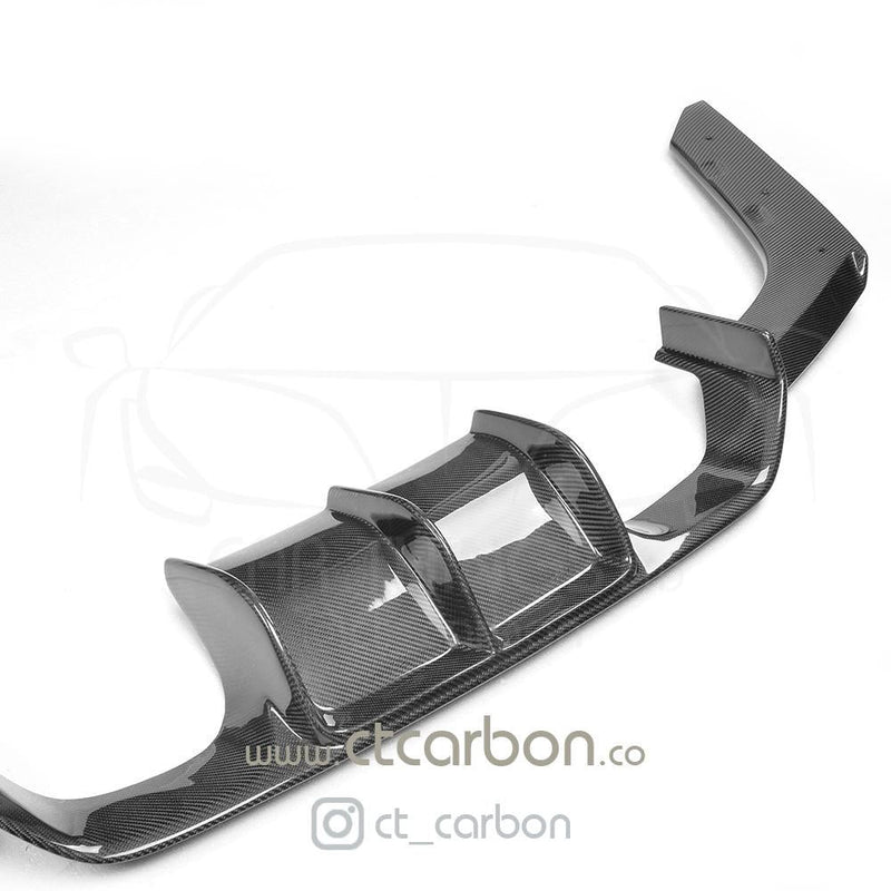 Load image into Gallery viewer, BMW M3/M4 (F80 F82 F83) CARBON FIBRE DIFFUSER - V-STYLE - CT Carbon
