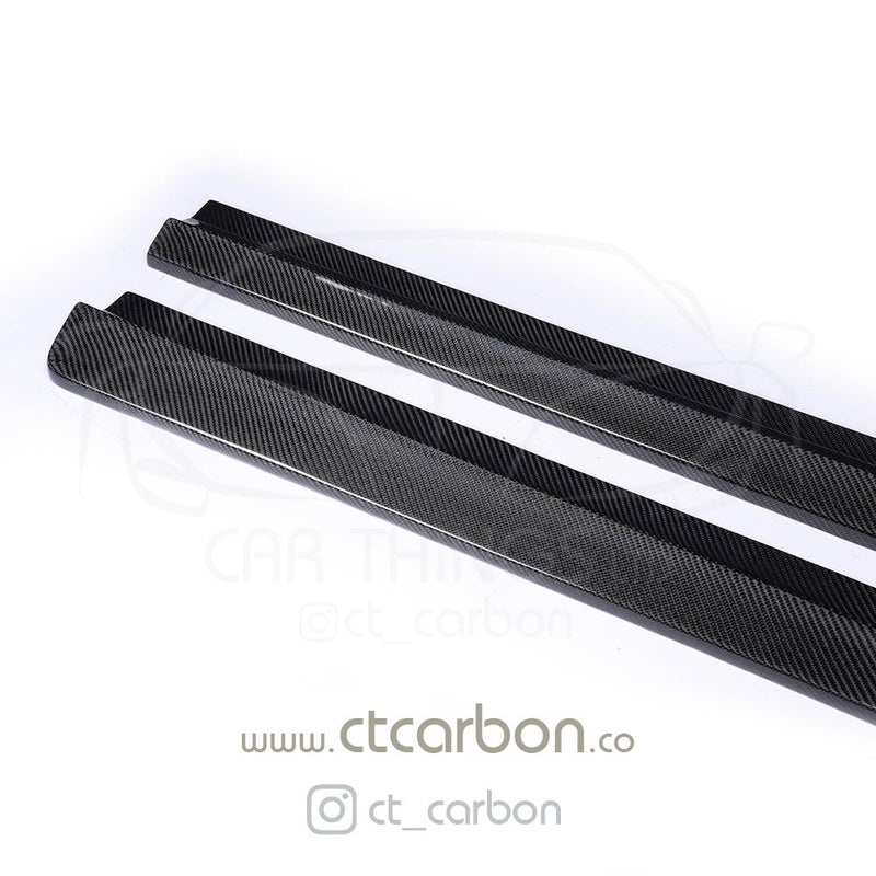 Load image into Gallery viewer, MERCEDES W204 C63 CARBON FIBRE SIDE SKIRTS - CT Carbon

