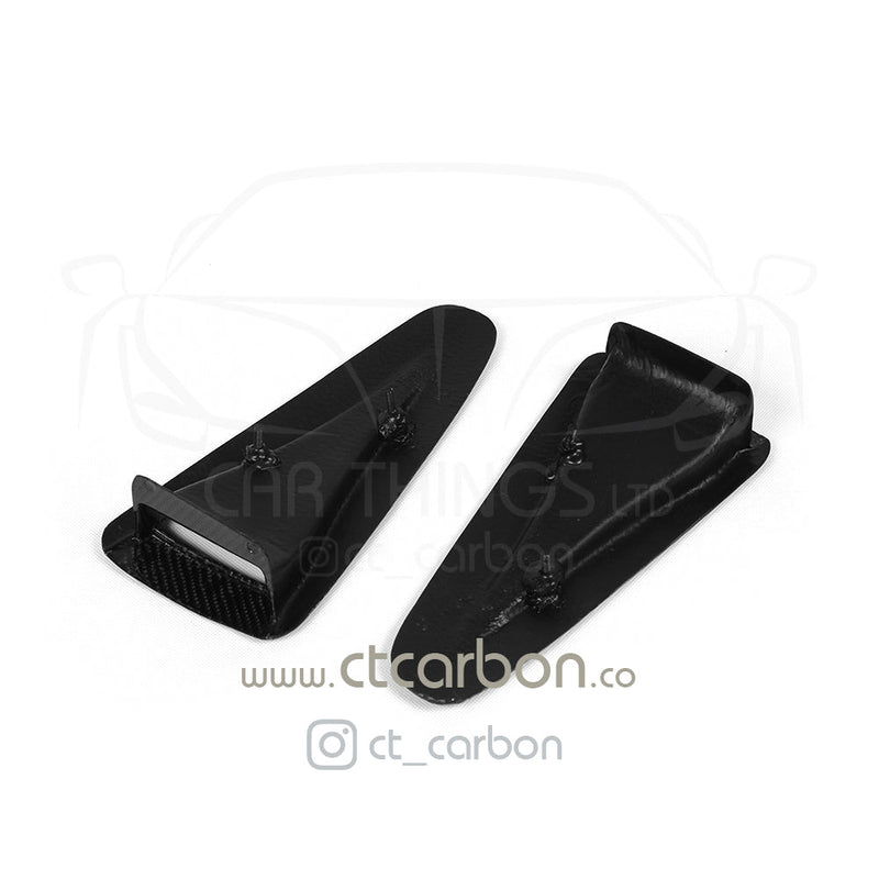 Load image into Gallery viewer, NISSAN GTR R35 CARBON FIBRE BONNET HOOD SCOOPS - CT Carbon
