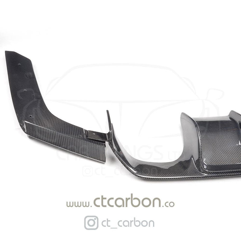 Load image into Gallery viewer, BMW M3/M4 (F80 F82 F83) CARBON FIBRE DIFFUSER - V-STYLE - CT Carbon
