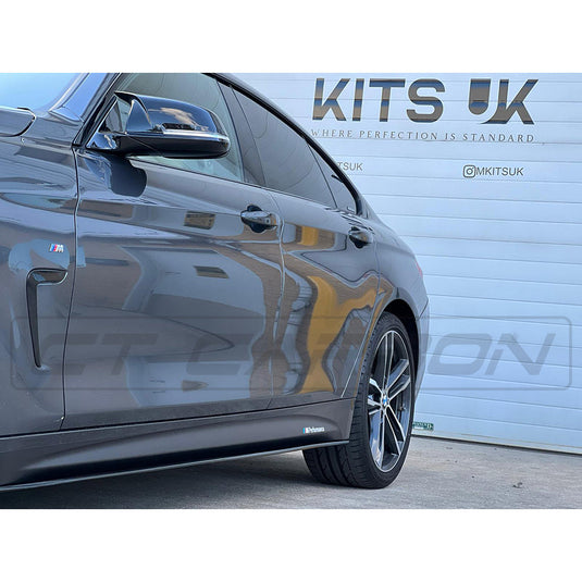 BMW 4 SERIES F32/F33/F36 GLOSS BLACK SIDE SKIRTS - MP STYLE - BLAK BY CT CARBON