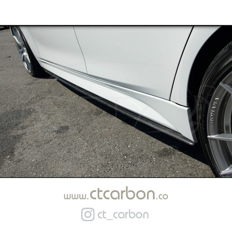 Load image into Gallery viewer, BMW F30 3 SERIES CARBON FIBRE SIDE SKIRTS - MP STYLE - CT Carbon
