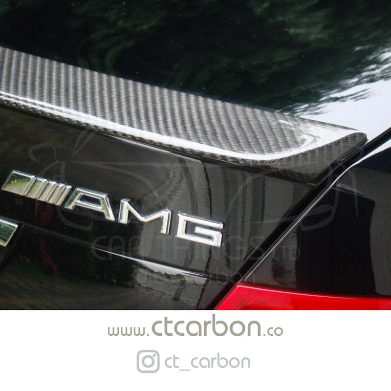 Load image into Gallery viewer, MERCEDES C-CLASS C63 W204 4DR SALOON CARBON FIBRE SPOILER - CT Carbon
