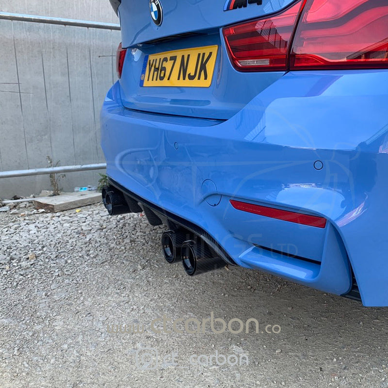 BMW M2/M3/M4/M5 F10/F80/F82/F83/F87 CARBON FIBRE EXHAUST TIPS - BLACK ...