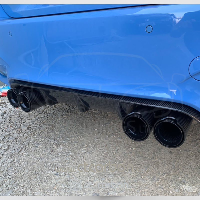 BMW M2/M3/M4/M5 F10/F80/F82/F83/F87 CARBON FIBRE EXHAUST TIPS - BLACK ...