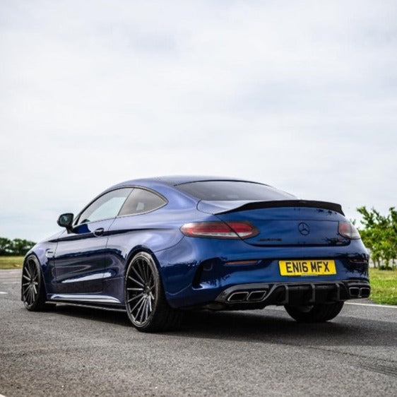 Load image into Gallery viewer, MERCEDES W205 C63 &amp; C63 COUPE 2DR CARBON DIFFUSER - OEM+ CT STYLE
