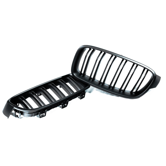 BMW 3 SERIES F30 MATTE BLACK DOUBLE SLAT GRILLES