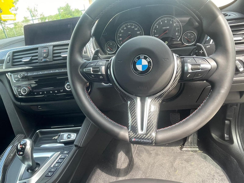 Load image into Gallery viewer, BMW Fxx M CAR CARBON FIBRE STEERING WHEEL TRIM
