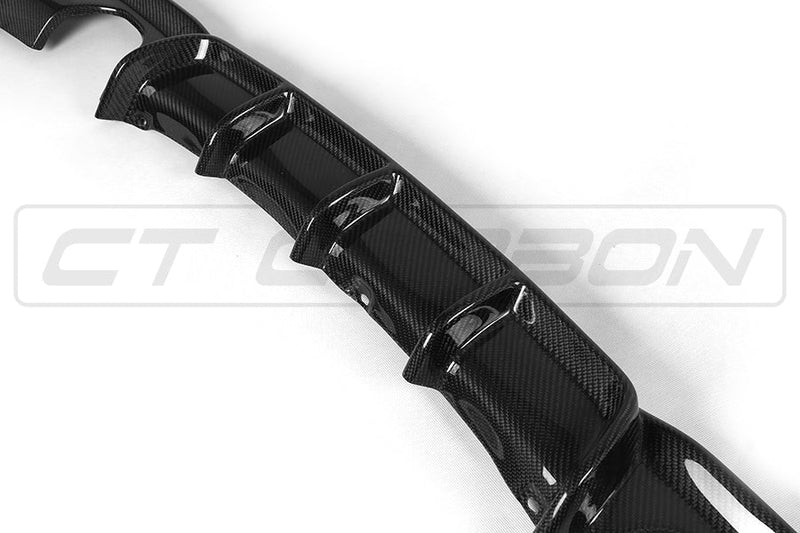 Load image into Gallery viewer, BMW F30 3 SERIES CARBON FIBRE DIFFUSER - MP STYLE - DUAL EXHAUST
