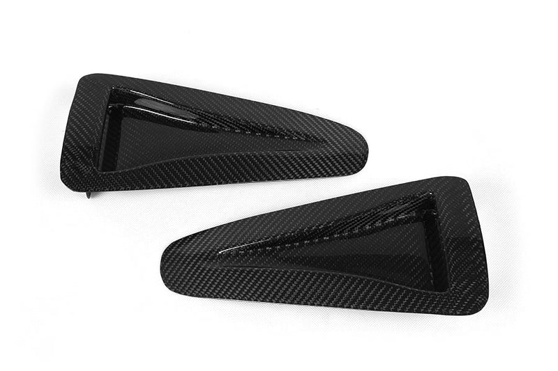 Load image into Gallery viewer, NISSAN GTR R35 CARBON FIBRE BONNET HOOD SCOOPS - CT Carbon
