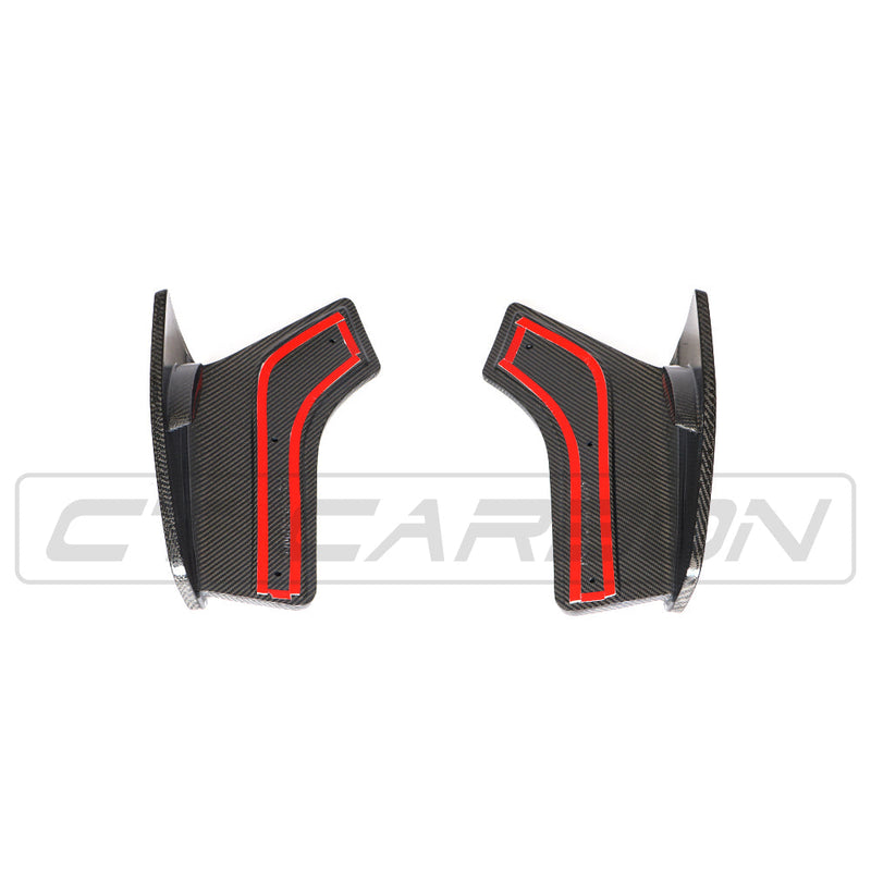 Load image into Gallery viewer, BMW F15 X5 CARBON FIBRE REAR CANARDS - MP STYLE
