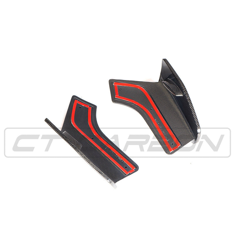 Load image into Gallery viewer, BMW F15 X5 CARBON FIBRE REAR CANARDS - MP STYLE
