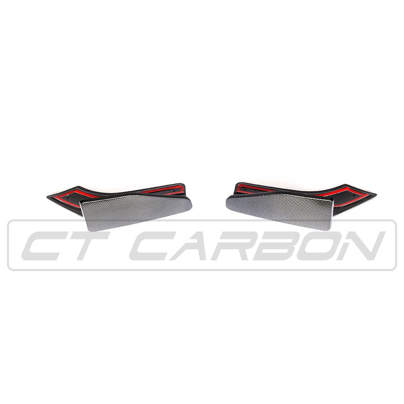 Load image into Gallery viewer, BMW F15 X5 CARBON FIBRE REAR CANARDS - MP STYLE
