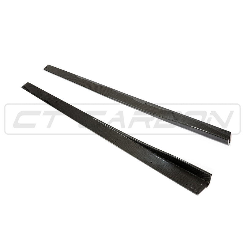 Load image into Gallery viewer, BMW M3/M4 (F80 F82 F83) CARBON FIBRE SIDE SKIRTS - 3D STYLE
