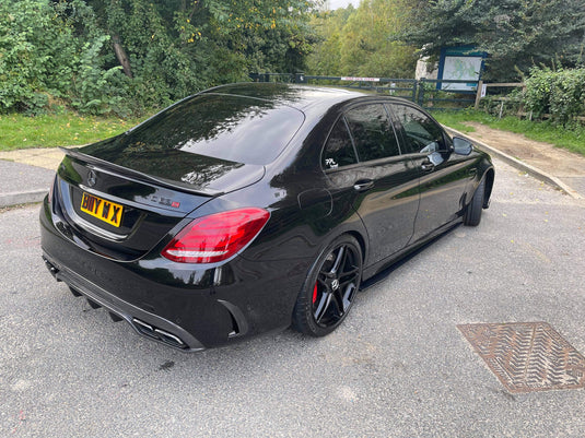 MERCEDES W205 C63 & C43 SALOON REAR BUMPER CARBON FIBRE CANARDS - CT Carbon