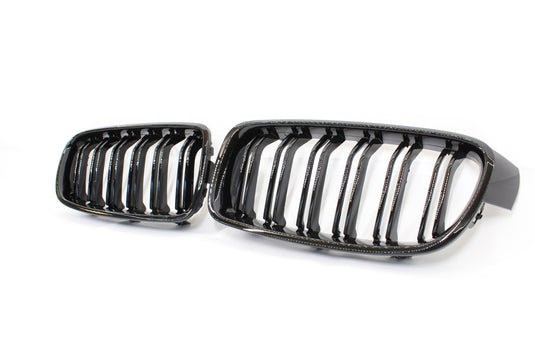 BMW F30 3 SERIES BLACK DOUBLE SLAT GRILLS - BLAK BY CT CARBON - CT Carbon