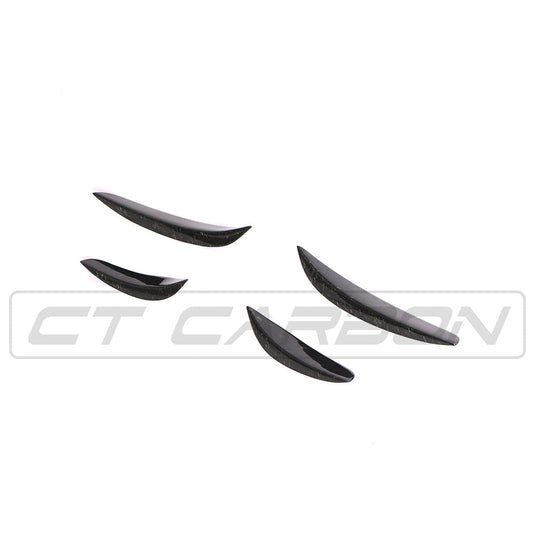 MERCEDES W205 C63 & C63S FRONT BUMPER FORGED CARBON FIBRE CANARDS / FINS