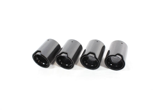 BMW F90 M5 CARBON FIBRE EXHAUST TIPS - BLACK x4