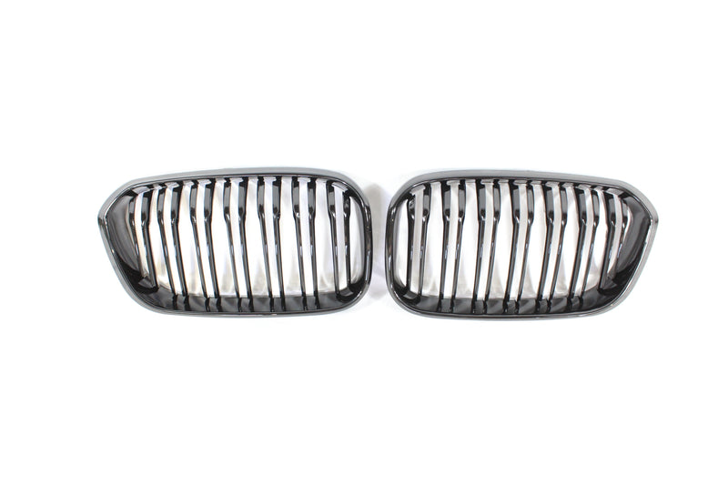 Load image into Gallery viewer, BMW F20 1 SERIES LCI DOUBLE SLAT BLACK GRILLES - BLAK BY CT CARBON
