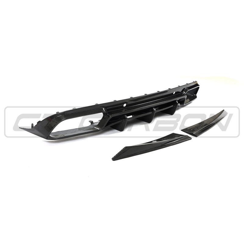 Load image into Gallery viewer, MERCEDES W205 C63 FACELIFT COUPE/CONVERTIBLE 2DR CARBON FIBRE DIFFUSER - CT DESIGN
